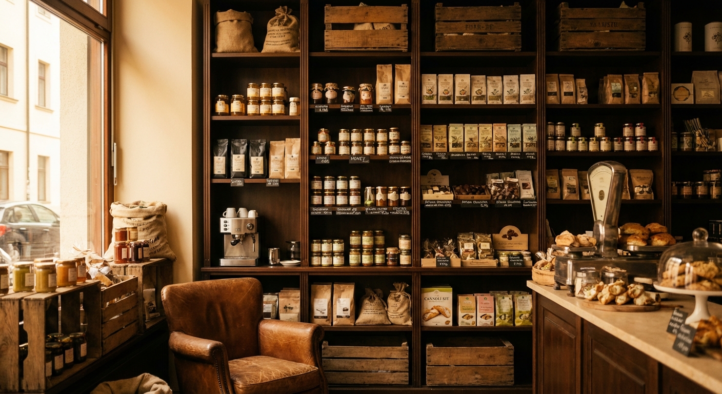 Il negozio Pit Coffee a Cava Manara